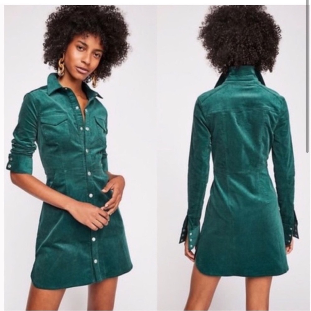 Free People Dymomite Corduroy Dress SZ L
